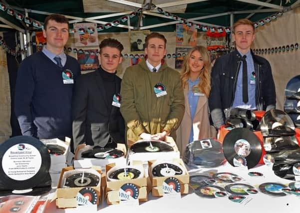 Students from across Derbyshire took part in the Young Enterprise trade fair at Chesterfield market, pictured are students from Brookfield Community School, Revamped Vinyl, George Spacie, Reece Mellor, Joseph Higginbotham, Eleanor Worthington and Connor Hayes