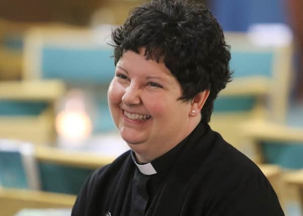 New Bishop of Repton Jan McFarlane visiting All Saints Ripley following the announcement of her appointment