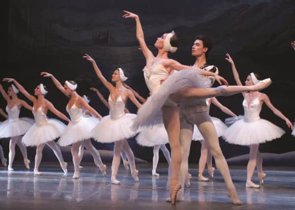 The pas de deux in Swan lake, presented by the Russian State Ballet of Siberia.