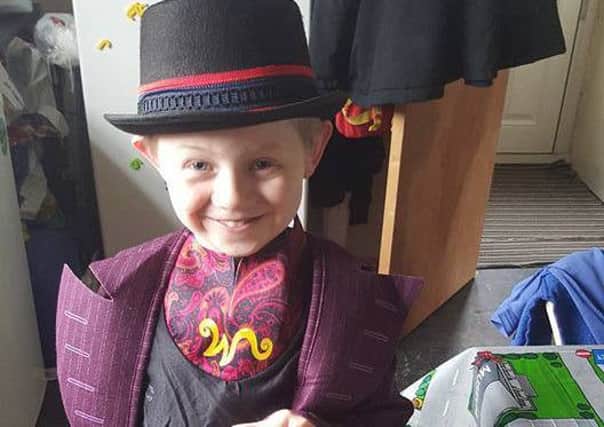 Six-year-old Connor Jones dressed as Willy Wonka for World Book Day.