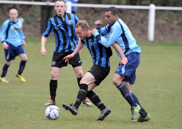 Second half action between Selston and Bulwell at Selston's Mansfield Road ground on Saturday.