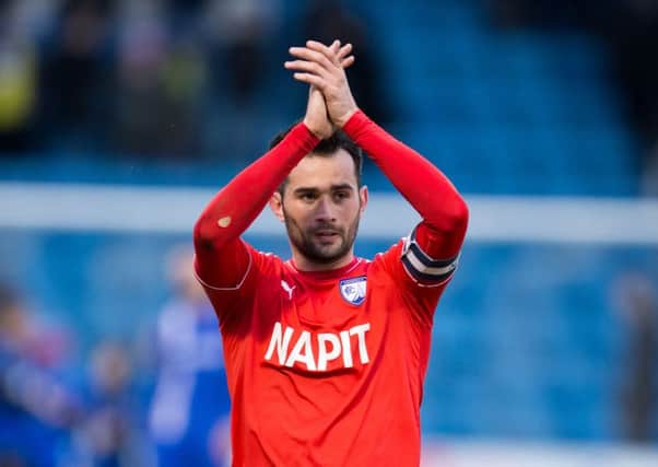 Gillingham vs Chesterfield - Sam Hird at full time - Pic By James Williamson