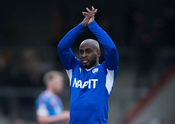 Scunthorpe United vs Chesterfield - Jamal Campbell-Ryce at full time - Pic By James Williamson