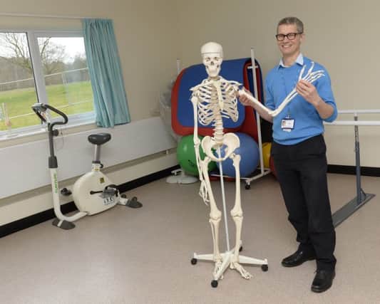 Physiotherapist Dominic Gage in one of the new treatment rooms at Walton Hospital. Picture by Sarah Washbourn.