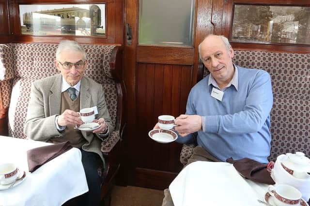 Two of the long serving volunteers who worked on the carriage Ian White and Trevor Riley
