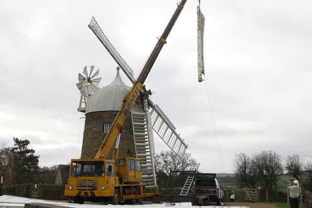 Removal of the sails from Heage Windmill