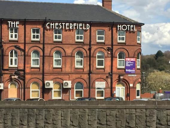 For sale signs have gone up at Chesterfield Hotel.