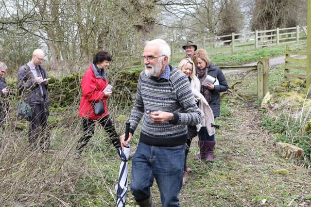 Dr Patrick Harding leading a foraging walk on the Haddon Hall estate