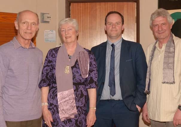 Tupton Chapel Players present Murder by Misadventure. Pictured are left to right: Andrew Bradley, Sally Mason, Tristan Weston and Barry Johnson.