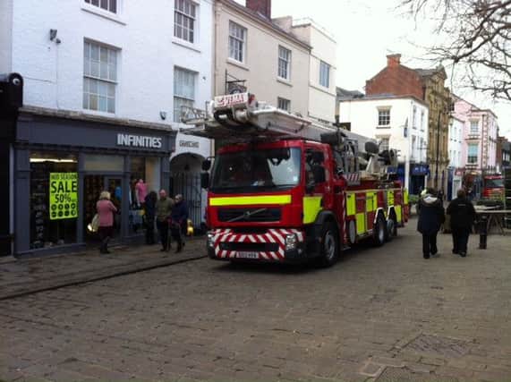 Firefighters were called to a 'false alarm' at Central Pavement in Chesterfield town centre