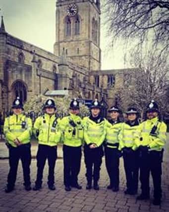 Eight special constables from Chesterfield are being thanked for helping out at the St George's Day parade in the town.