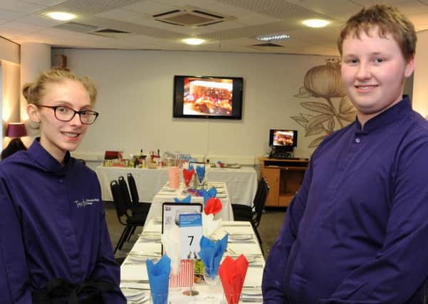 Emma Over and Adam White who organised the American themed fund raising night at Chesterfield College with proceeds going to Emma's chosen charity, Fairplay.