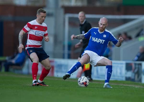 Chesterfield vs Doncaster Rovers - Drew Talbot on the ball - Pic By James Williamson