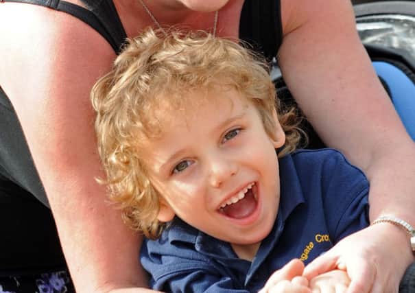 Tracy Staniforth with her son Luca for whom she is appealing for a final fundraising push to get them over the Â£25,000 target to pay for Luca's stem cell treatment.