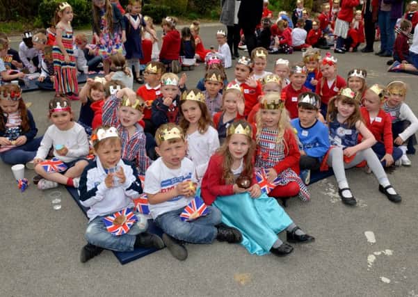Children at Brockwell Nursery and Infant School had a street party to celebrate the QueenÃ¢Â¬"s 90th birthday