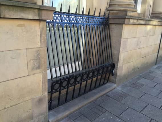 Police and RBS chiefs have worked to install these bars.