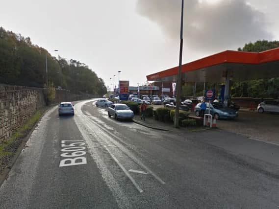 The crash happened close to Sainsbury'spetrol station onSheffield Road, Dronfield. Picture: Google.