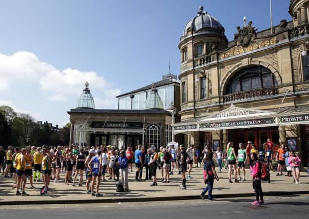 Runners get ready for the Buxton half marathon on May 29 2016.