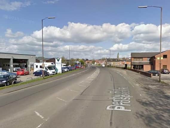 The incident occurred on the B6179 Derby Road close to Rawson Green. (Image: Google).