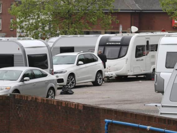 Travellers arrived in a large group at a Chesterfield car park on Wednesday, June 1 and have since moved on.