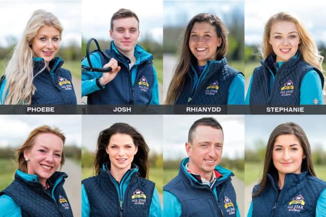 The eight riders taking part in the Blue Chip All Star Academy.