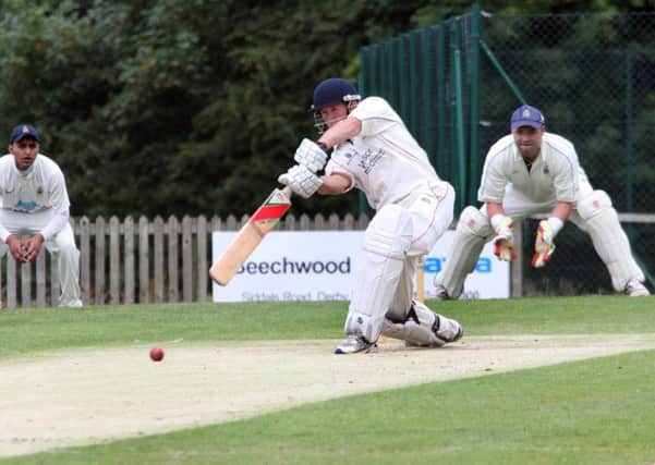 LEATHERDAY TO REMEMBER -- Cutthorpe opener Kevin Leatherday, who carried his bat for an excellent, unbeaten 92 that kept high-riding Spondon waiting for their victory.