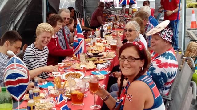 Street party held at Barry Road, Brimington Common, to celebrate the Queen's 90th birthday.