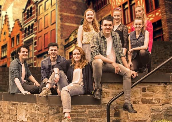 Ed Telfer, Ryan Mitchell, Kirsty Rodgers, Sophie Shaw, Connor Stanmore, Chelsea Hawkins, Darci Wilson, Charlotte Noakes, pictured left to right.