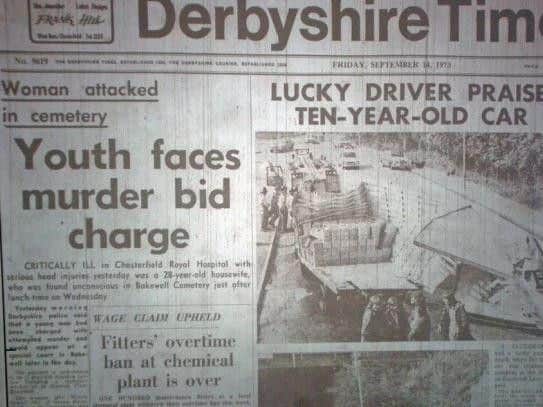 A Derbyshire Times' report on the 1973 murder.
