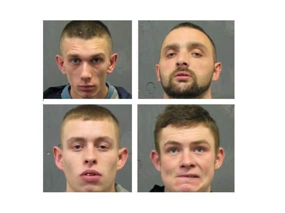 Top: left to right, Anthony Millard and Michael Porter; bottom: left to right: Joshua Shaw and Otis Kirby. Pictures: Derbyshire police.