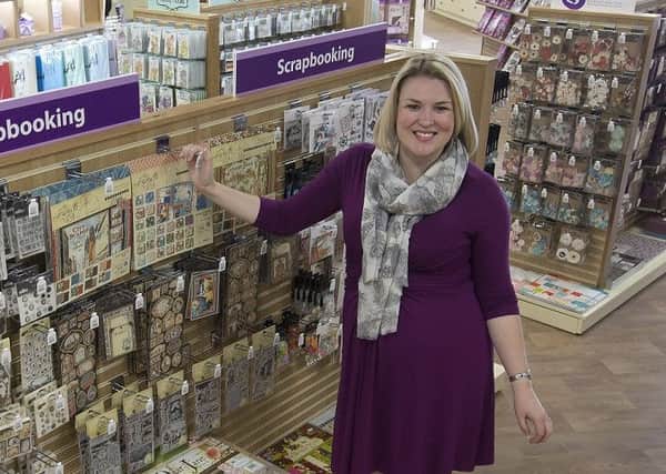 Crafter's Companion founder, Sara Davies, at the Newton Aycliffe store which opened earlier this year.