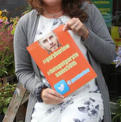 Chesterfield florist Sam Watkin who is running a campaighn to get Gary Barlow tro attend her birthday party