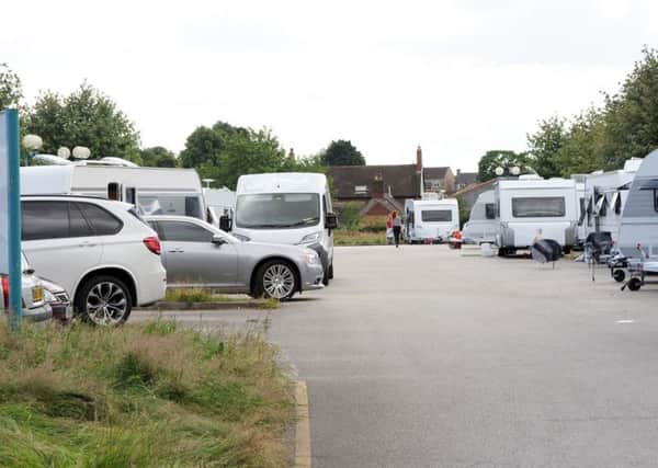 Travellers on the old Bolsover Council offices off Oxcroft Lane.