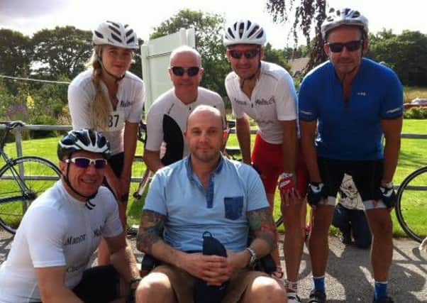 Pictured are fundraising riders and friends supporting Ashgate Hospicecare by taking part in the Heroica charity ride.