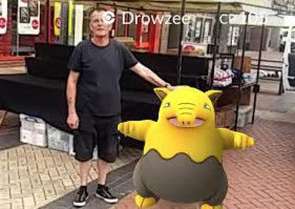 This Drowzee Pokemon was spotted in Worksop Town centre by a player.
