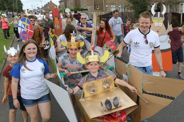 The Scouts in their Viking longship.