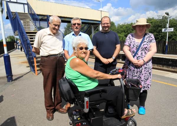 Councillors Steve Marshall-Clarke, John Walker, Pat Bennett, Scott Walker and Cheryl O'Brien are unhappy that Network Rail have not implemented plans for disabled access across the footbridge to platform 2 at Alferton Railway Station.