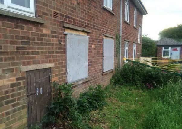 Rebecca Mitchell was unable to get into the Clowne property after it was boarded up by council staff.