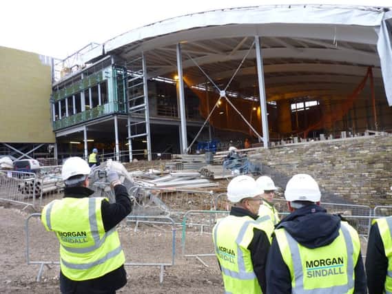 Construction of the Arc Leisure Centre in Matlock.