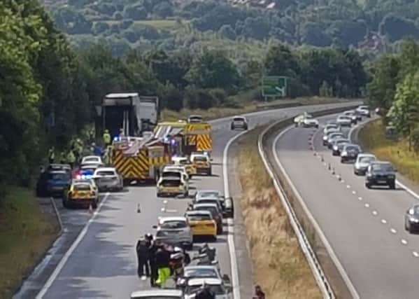 Current scene on the A38 southbound near Ripley junction,. Picture: @PaulReevesEA (Twitter)