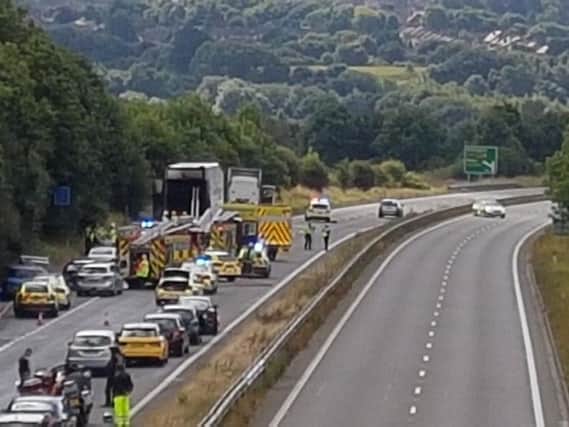 A motorcyclist died after riding into the back of a stationary van on August 21. (Image: Twitter)