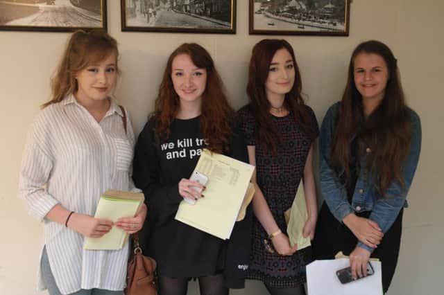 Belper School GCSE pupils Maddie Brown, Molly Talbot, Heather Smith and Eve Jansen.