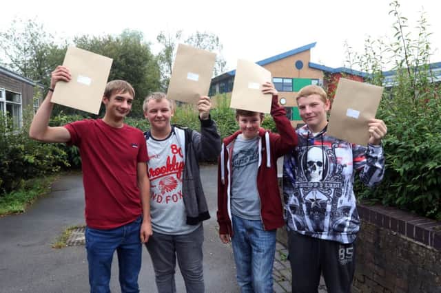 This group of students seem happy with their results.
Brendon Beardsley, Thomas Wheatley-Smith, Laurence Soult, Jordan Dormer.
