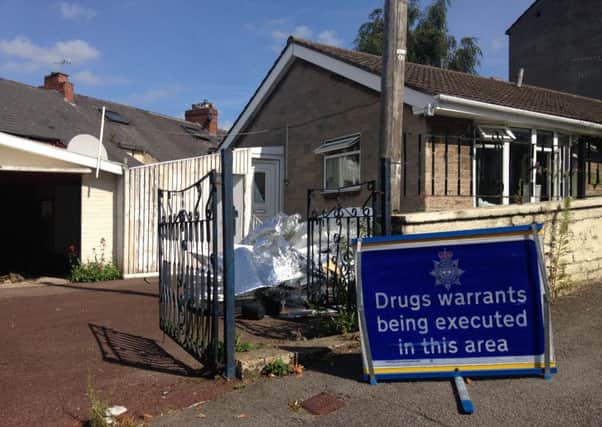 A drug raid at a property on Hartington Road in Chesterfield.