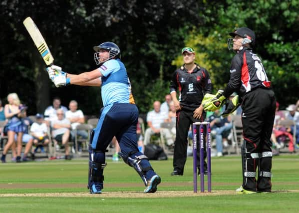 SIX-HIT -- Wes Durston smashes a six for Derbyshire Falcons in the NatWest T20 Blast competition, which is hugely popular with cricket fans.