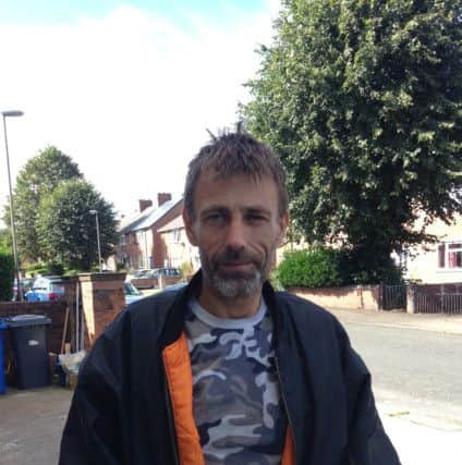 Mark, 50, was in the army and says there is no help for people in his situation in Chesterfield.