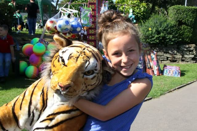 Tilly Bagshaw won this giant tiger at the fun day.