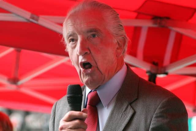 MP Dennis Skinner was one of the speakers at the rally.