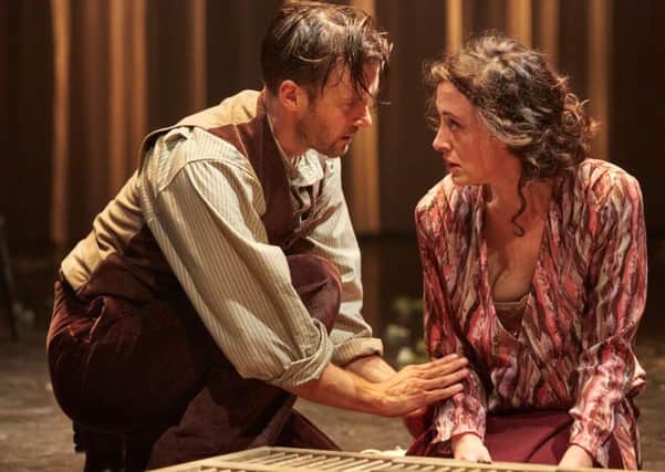 Jonah Russell and Hedydd Dylan in Lady Chatterley's Lover.