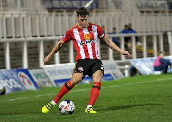 Billy Jones on the attack for Sunderland at Pools in midweek.